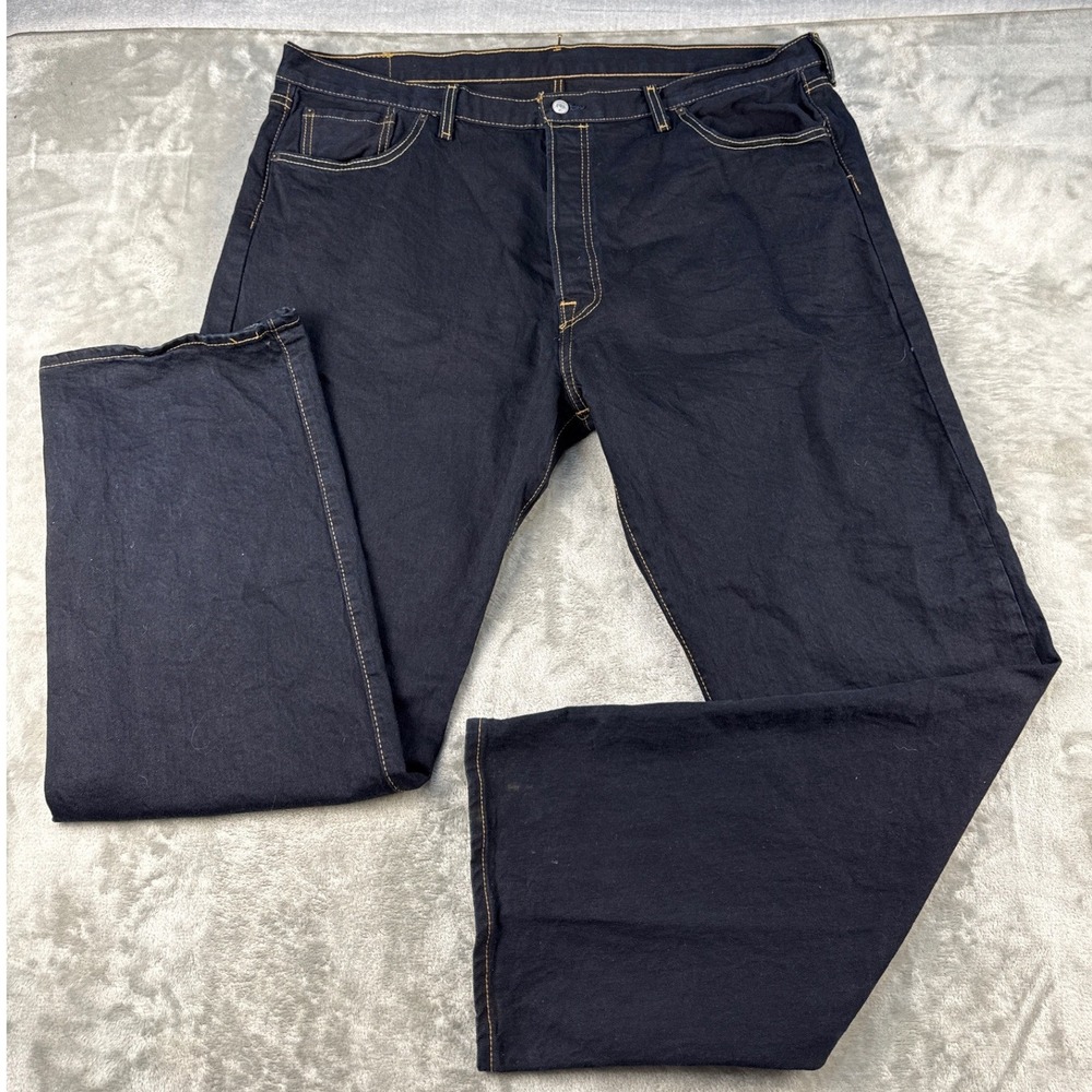Levi's Jeans Mens 44x32 501 Original Dark Wash Indigo Straight Leg NEW